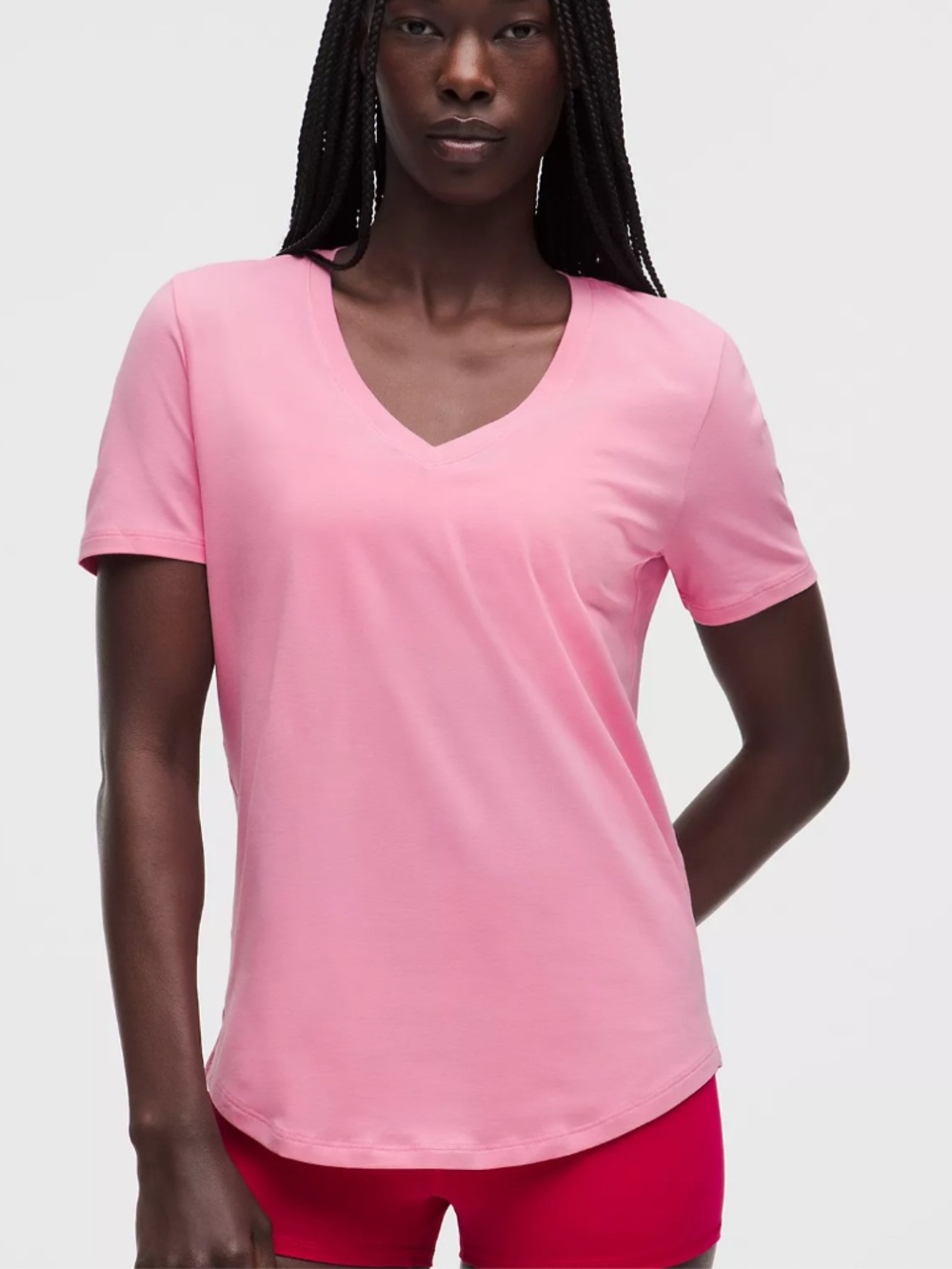 Lululemon Love V-Neck T-Shirt in Pink Size 4